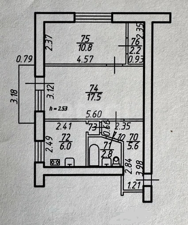 
  Продается 2-комн. квартира 45.5 м². Фото 22.