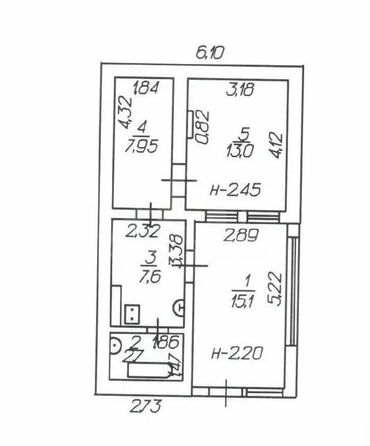 
  Продается 2-комн. квартира 46.4 м². Фото 14.