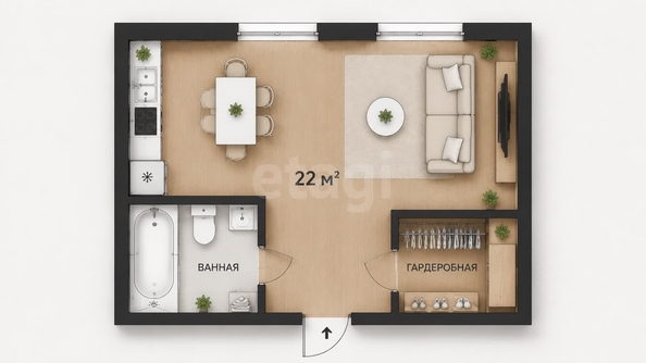 
  Продается студия 22 м². Фото 18.