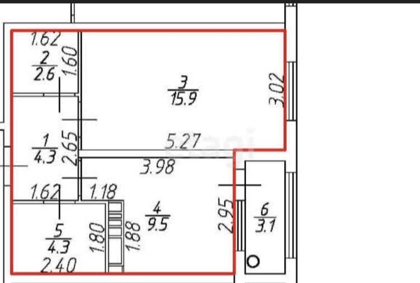 
  Продается 1-комн. квартира 40 м². Фото 10.