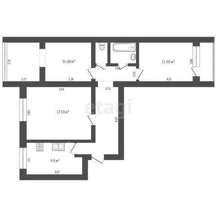 
   Продам 3-комнатную, 71.2 м², Тельмана ул, 238/1

. Фото 26.