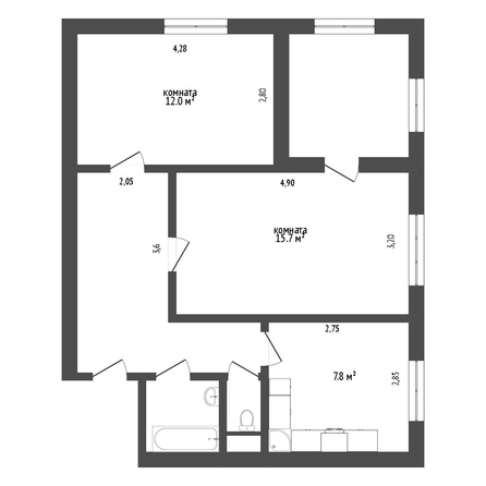 
   Продам 2-комнатную, 54.6 м², Пирогова ул, 18/2

. Фото 20.