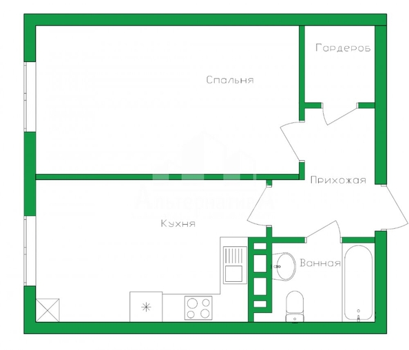 
   Продам 1-комнатную, 40.3 м², Гоголя ул

. Фото 17.