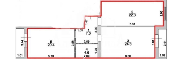 
  Продается 2-комн. квартира, 79.4 м², Замковая ул
. Фото 2.