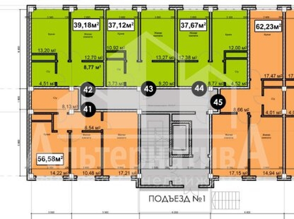 
  Продается 1-комн. квартира, 37.12 м², Благодатная ул
. Фото 6.