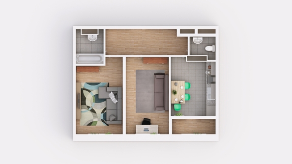 
  Продается 2-комн. квартира 61.4 м², в ЖК Фрейм, 11В. Фото 2.