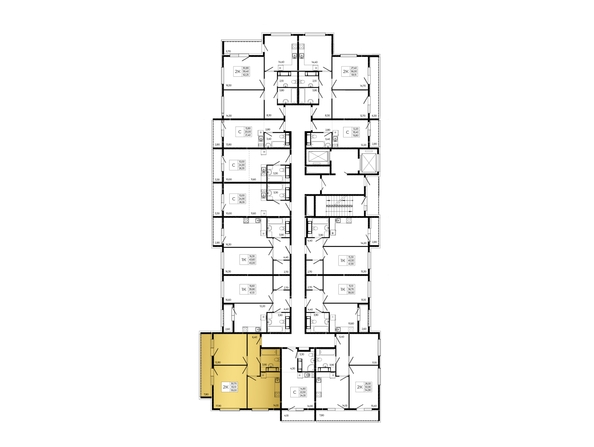 
  Продается 2-комн. квартира 59 м², в ЖК ПРИТЯЖЕНИЕ, литер 3. Фото 2.