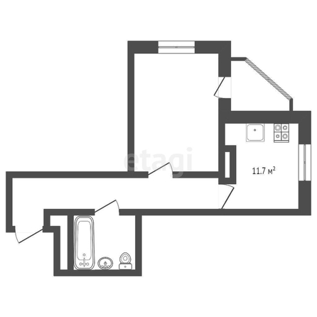 
   Продам 1-комнатную, 43 м², Скачкова ул, 60

. Фото 1.