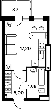 
   Продам студию, 31.45 м², Сезоны

. Фото 1.