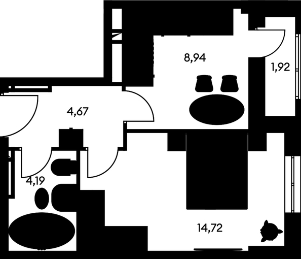 
   Продам 1-комнатную, 35.09 м², Культура, дом 1

. Фото 1.