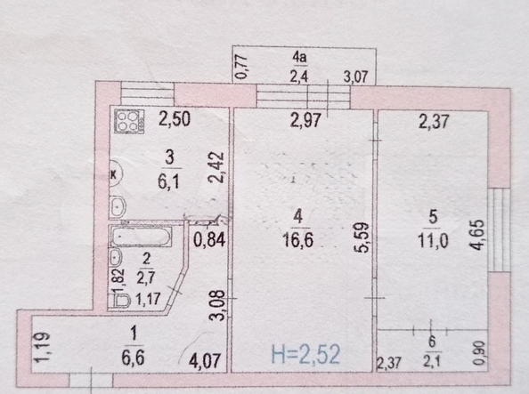 
   Продам 2-комнатную, 45 м², 45-я линия ул, 11

. Фото 10.