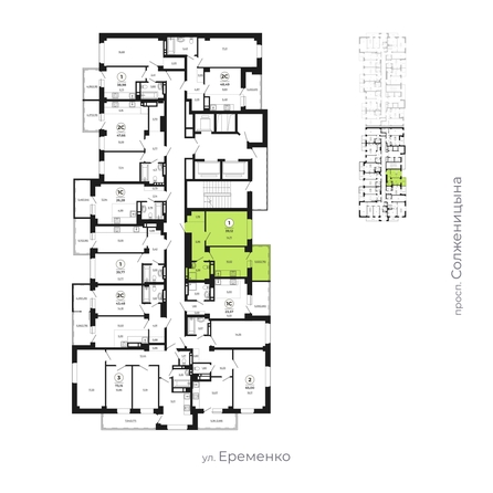 
   Продам 1-комнатную, 39.08 м², Сокольники, литера 6

. Фото 2.