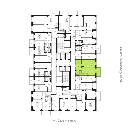 
   Продам 2-комнатную, 52.35 м², Сокольники, литера 8

. Фото 1.