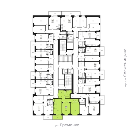 
  Продается 3-комн. квартира, 77.19 м², ЖК Сокольники, литера 9
. Фото 3.