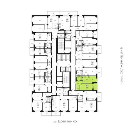 
   Продам 2-комнатную, 42.43 м², Сокольники, литера 9

. Фото 2.