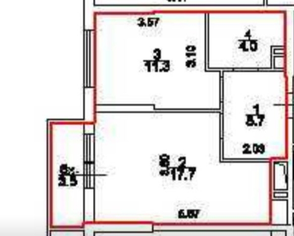 
   Продам 1-комнатную, 38.7 м², Жмайлова ул, 19а

. Фото 1.