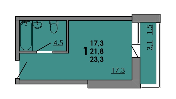 
   Продам студию, 23.3 м², Gray (Грэй), кв-л 11-2

. Фото 1.