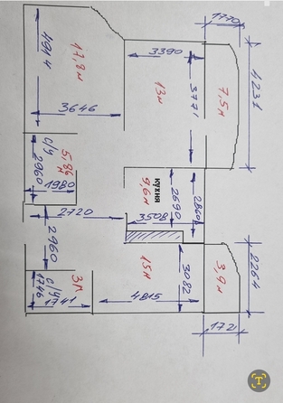 
  Продается 3-комн. квартира, 80 м², Оружейный пер, д. 9
. Фото 29.