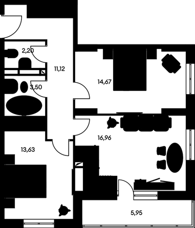 
  Продается 3-комн. квартира, 68.96 м², ЖК Культура, дом 1
. Фото 1.