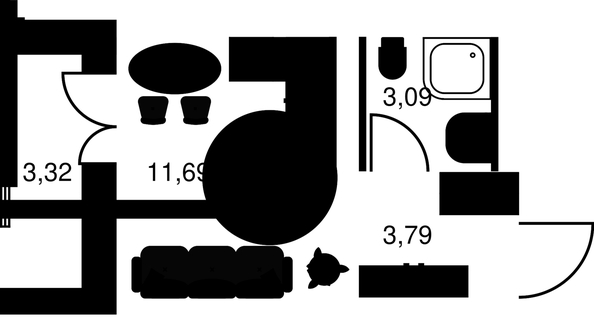 
  Продается студия, 21.99 м², ЖК Культура, дом 2
. Фото 1.