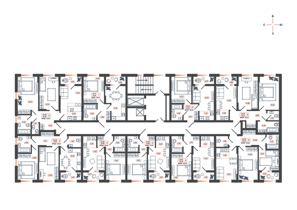 
  Продается 2-комн. квартира, 58.05 м², ЖК Темп, дом 1
. Фото 16.