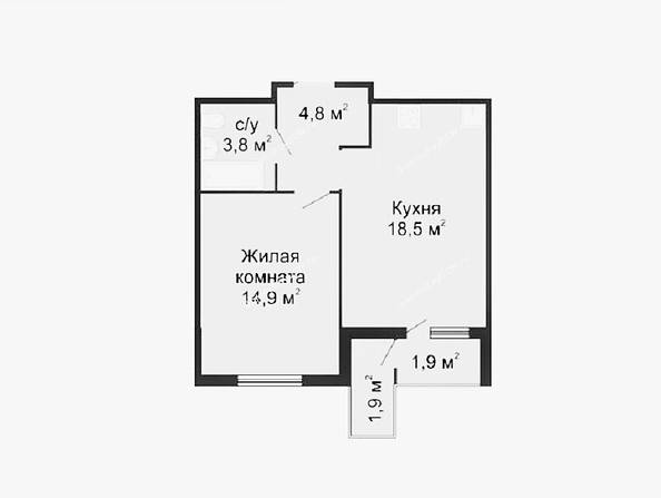 
  Продается 2-комн. квартира, 44 м², Доломановский пер, д. 19
. Фото 4.