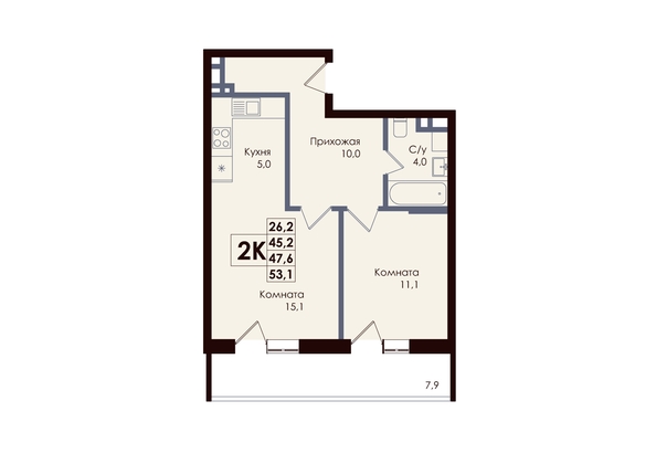 
  Продается 2-комн. квартира, 47.6 м², ЖК ACADEMIA (Академия)
. Фото 1.