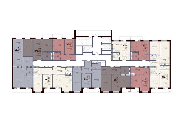 
  Продается 4-комн. квартира, 74.2 м², ЖК ACADEMIA (Академия)
. Фото 2.