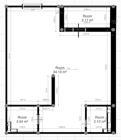 
  Продается 1-комн. квартира, 42 м², Матросова ул, д. 35
. Фото 25.