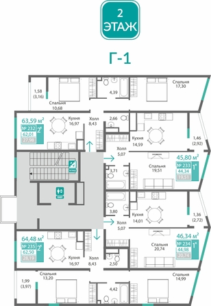 
  Продается 2-комн. квартира 62.5 м², в ЖК Барбарис. Фото 1.