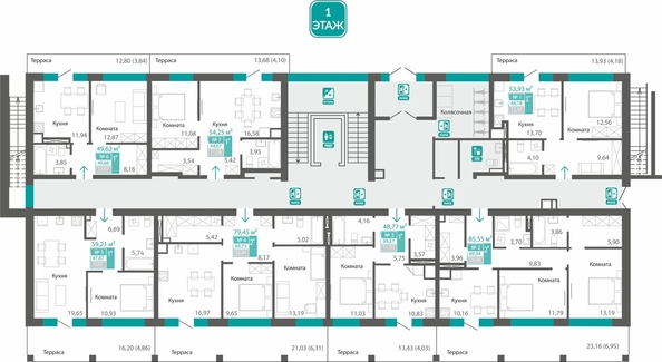 
  Продается 2-комн. квартира 69.34 м², в  Клубный дом Маяковский. Фото 1.