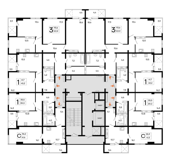 
  Продается 1-комн. квартира 39 м², в ЖК Поэма. Фото 1.
