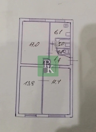 
  Продается 3-комн. квартира 61.9 м². Фото 20.