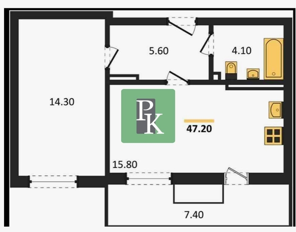
  Продается 1-комн. квартира 47 м². Фото 9.