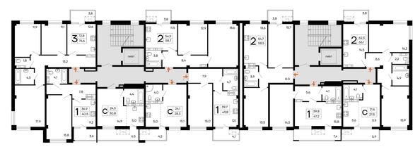 
  Продается 2-комн. квартира 66.1 м², в ЖК Доброгород. Фото 1.