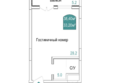 River Rock Gelendzhik Bay (Ривер Рок): Планировка 1-комн 38,4 м²