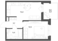 Символ: Планировка 1-комн 41,1 м²