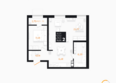 ТВИН ПАРК: Планировка 2-комн 52,71 м²