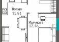 Горизонты 3: Планировка 1-комн 48,62 м²