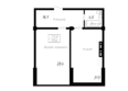 Речной Бриз: Планировка 1-комн 59,6 м²