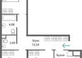 Подсолнух: Планировка 3-комн 78,55 - 83,04 м²