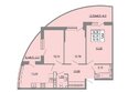 Лебединое озеро, корпус 2: Планировка 3-комн 70,7 м²