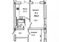 По ул. Первомайской: Планировка 2-комн 66 м²