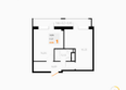 МОЁ: Планировка 1-комн 45,14 м²