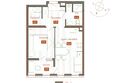 Молодежное, корп 3: Планировка 1-комн 40, 40,2 м²