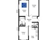 Море, литер 9: Планировка 3-комн 80,64 м²