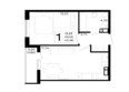 Горные высоты, литер 5.3: Планировка 1-комн 40,66 м²