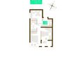Молодежное, корп 2: Планировка 2-комн 46,5, 47,1 м²