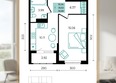 Курортный регион: Планировка 1-комн 36,99 м²