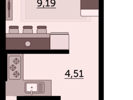 Продается Студия ЖК Город у реки, литер 12, 24.44  м², 3714880 рублей